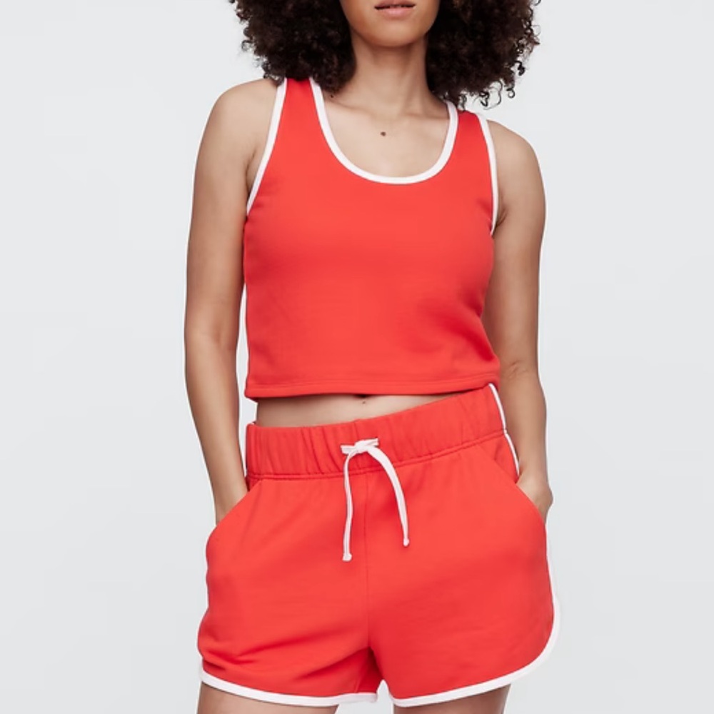 GAP Recycled Pique Women's Vibrant Red Set
